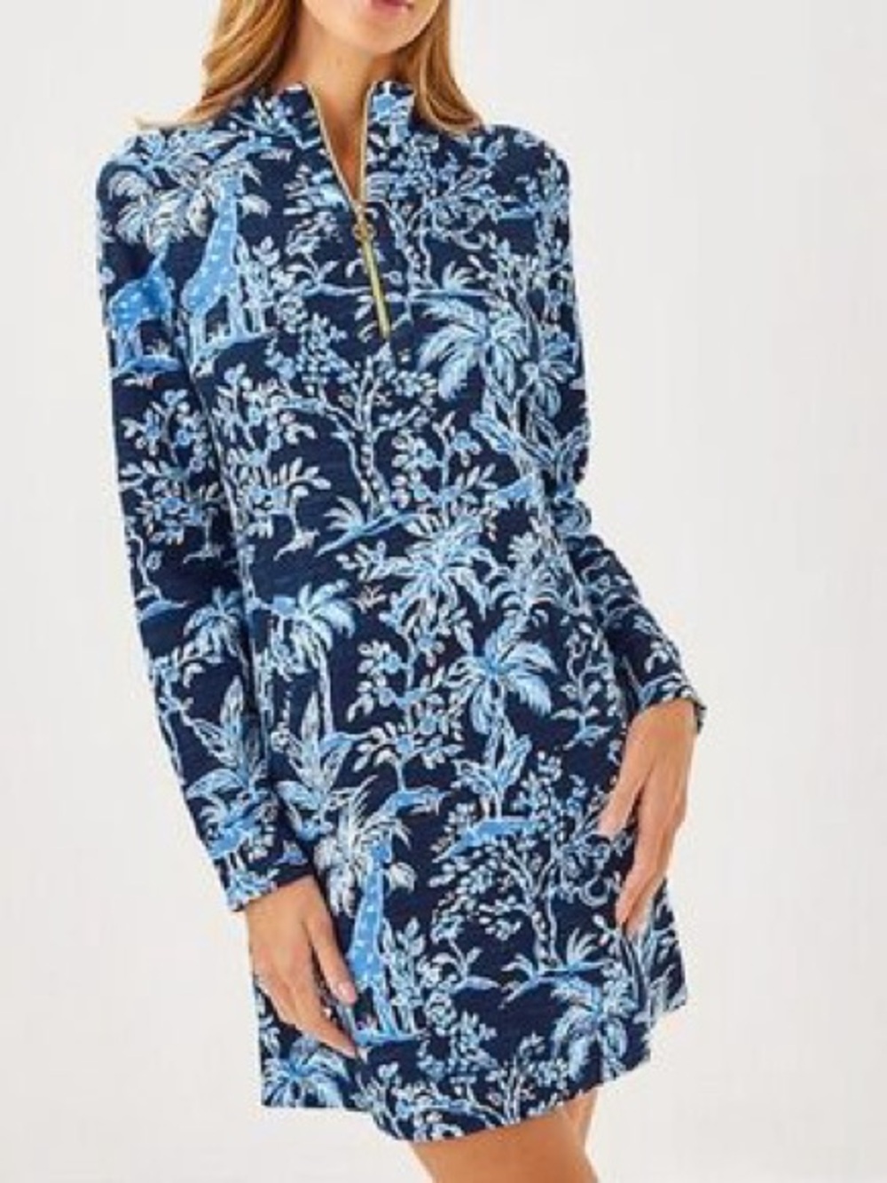 Lilly Pulitzer Navy and Light Blue Ashlee Dress